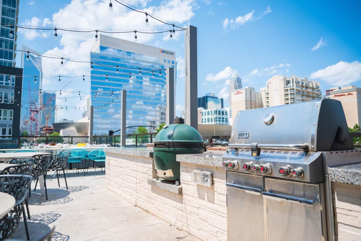 Rooftop with NASCAR HQ backdrop